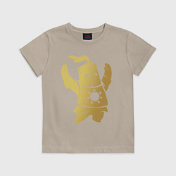 Футболка хлопковая детская Praise the Sun!, цвет: миндальный