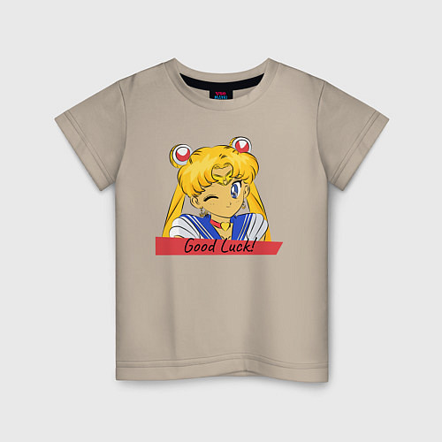 Детская футболка Sailor Moon Good Luck / Миндальный – фото 1