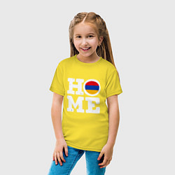 Футболка хлопковая детская Армения - Дом, цвет: желтый — фото 2