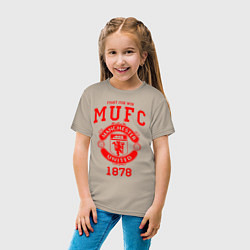 Футболка хлопковая детская Манчестер Юнайтед, цвет: миндальный — фото 2