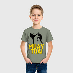 Футболка хлопковая детская Muay Thai, цвет: авокадо — фото 2