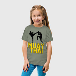 Футболка хлопковая детская Muay Thai, цвет: авокадо — фото 2