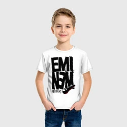 Футболка хлопковая детская Eminem recovery, цвет: белый — фото 2