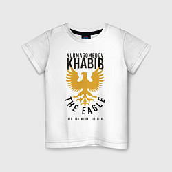 Футболка хлопковая детская Khabib: The Eagle, цвет: белый