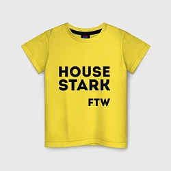 Футболка хлопковая детская House Stark FTW, цвет: желтый