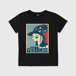 Футболка хлопковая детская MLP: Yes I Can, цвет: черный