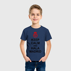Футболка хлопковая детская Keep Calm & Hala Madrid, цвет: тёмно-синий — фото 2