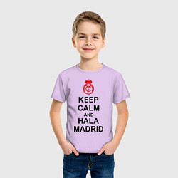 Футболка хлопковая детская Keep Calm & Hala Madrid, цвет: лаванда — фото 2