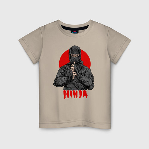 Детская футболка Sun Ninja / Миндальный – фото 1