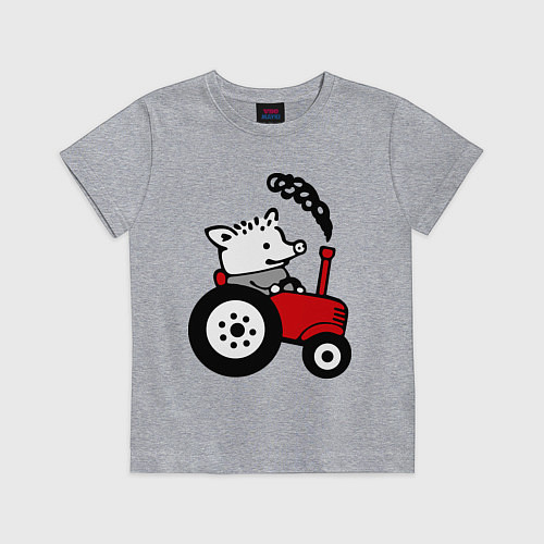 Детская футболка Поросенок Петр / Меланж – фото 1