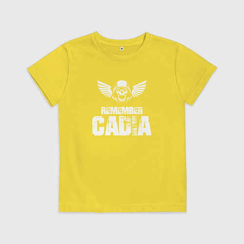 Детская футболка Remember Cadia - Warhammer / Желтый – фото 1