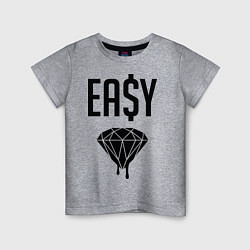 Футболка хлопковая детская Easy Diamond, цвет: меланж