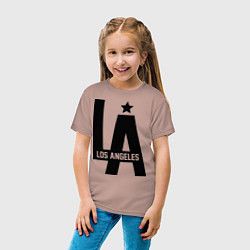 Футболка хлопковая детская Los Angeles Star, цвет: пыльно-розовый — фото 2