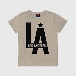 Футболка хлопковая детская Los Angeles Star, цвет: миндальный