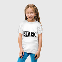 Футболка хлопковая детская BLACK, цвет: белый — фото 2