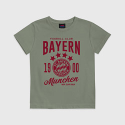 Футболка хлопковая детская Bayern Munchen 1900, цвет: авокадо