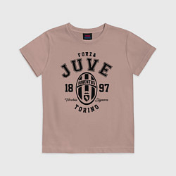 Футболка хлопковая детская Forza Juve 1897: Torino, цвет: пыльно-розовый