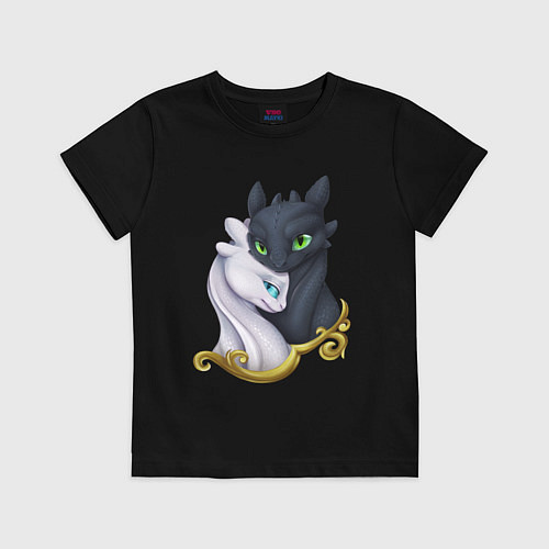 Детская футболка Дневная и ночная фурия / Черный – фото 1