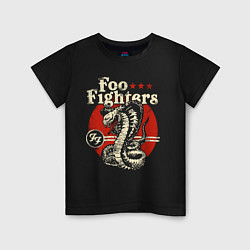 Футболка хлопковая детская Foo Fighters: FF Snake, цвет: черный