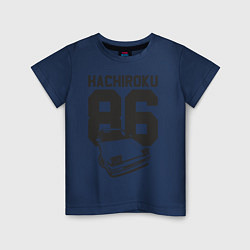 Футболка хлопковая детская Toyota AE86 Hachiroku, цвет: тёмно-синий