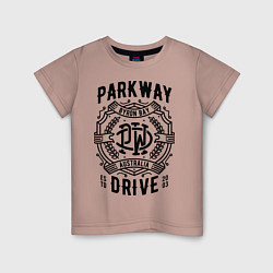 Футболка хлопковая детская Parkway Drive: Australia, цвет: пыльно-розовый