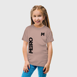 Футболка хлопковая детская METRO M, цвет: пыльно-розовый — фото 2