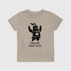 Футболка хлопковая детская Praise the Sun, цвет: миндальный