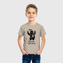 Футболка хлопковая детская Praise the Sun, цвет: миндальный — фото 2