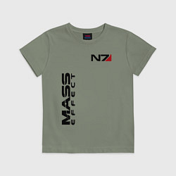 Футболка хлопковая детская MASS EFFECT N7, цвет: авокадо