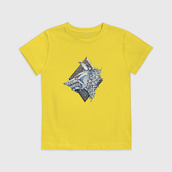 Футболка хлопковая детская Space Wolves, цвет: желтый