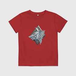 Футболка хлопковая детская Space Wolves, цвет: красный