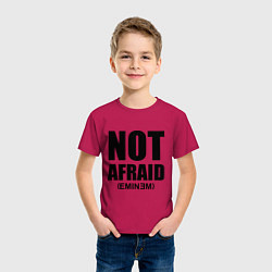 Футболка хлопковая детская Not Afraid, цвет: маджента — фото 2