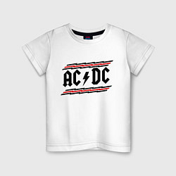 Футболка хлопковая детская AC/DC Voltage, цвет: белый