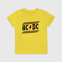 Футболка хлопковая детская AC/DC Voltage, цвет: желтый
