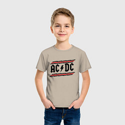 Футболка хлопковая детская AC/DC Voltage, цвет: миндальный — фото 2