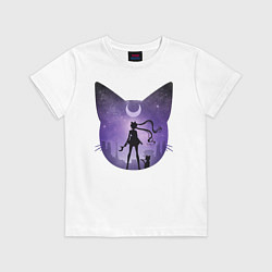 Футболка хлопковая детская Pretty Soldier Sailor Moon, цвет: белый