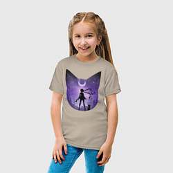 Футболка хлопковая детская Pretty Soldier Sailor Moon, цвет: миндальный — фото 2