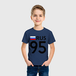 Футболка хлопковая детская RUS 95, цвет: тёмно-синий — фото 2