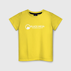 Футболка хлопковая детская Black Mesa: Research Facility, цвет: желтый