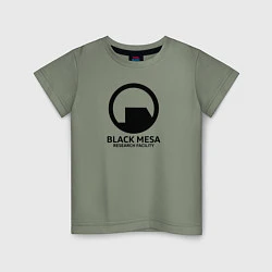 Футболка хлопковая детская Black Mesa: Research Facility, цвет: авокадо