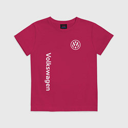 Футболка хлопковая детская VOLKSWAGEN, цвет: маджента