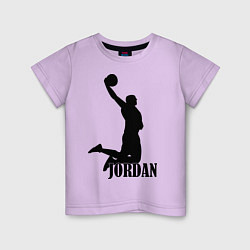 Футболка хлопковая детская Jordan Basketball, цвет: лаванда