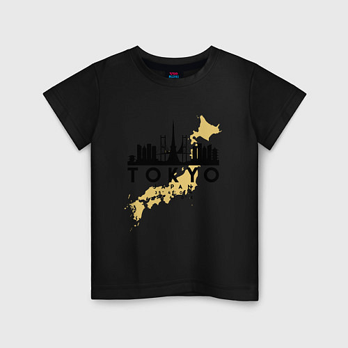 Детская футболка Токио - Япония / Черный – фото 1