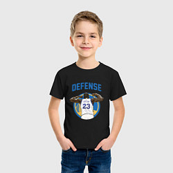 Футболка хлопковая детская Defence 23, цвет: черный — фото 2