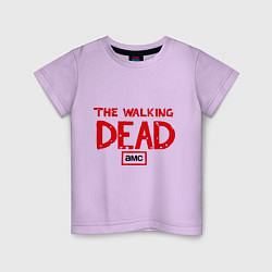 Футболка хлопковая детская The walking Dead AMC, цвет: лаванда