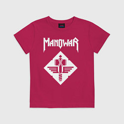 Футболка хлопковая детская Manowar, цвет: маджента