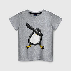 Футболка хлопковая детская DAB Pinguin, цвет: меланж
