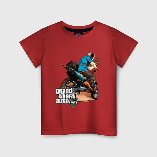 Детская футболка GTA 5: Motorbuster / Красный – фото 1