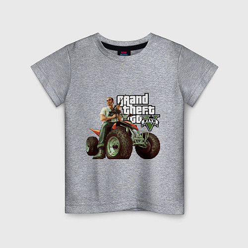 Детская футболка GTA 5: Trevor / Меланж – фото 1