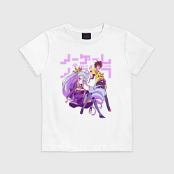 Футболка хлопковая детская No Game No Life, цвет: белый